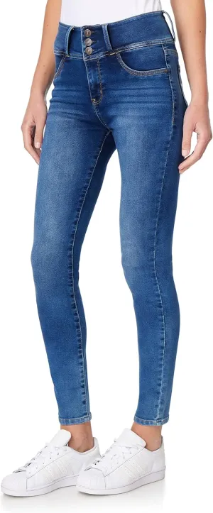 WallFlower Women's Sassy Skinny High-Rise Insta Soft Juniors Jeans (Standard and Plus)