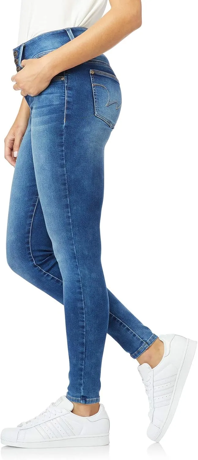 WallFlower Women's Sassy Skinny High-Rise Insta Soft Juniors Jeans (Standard and Plus)