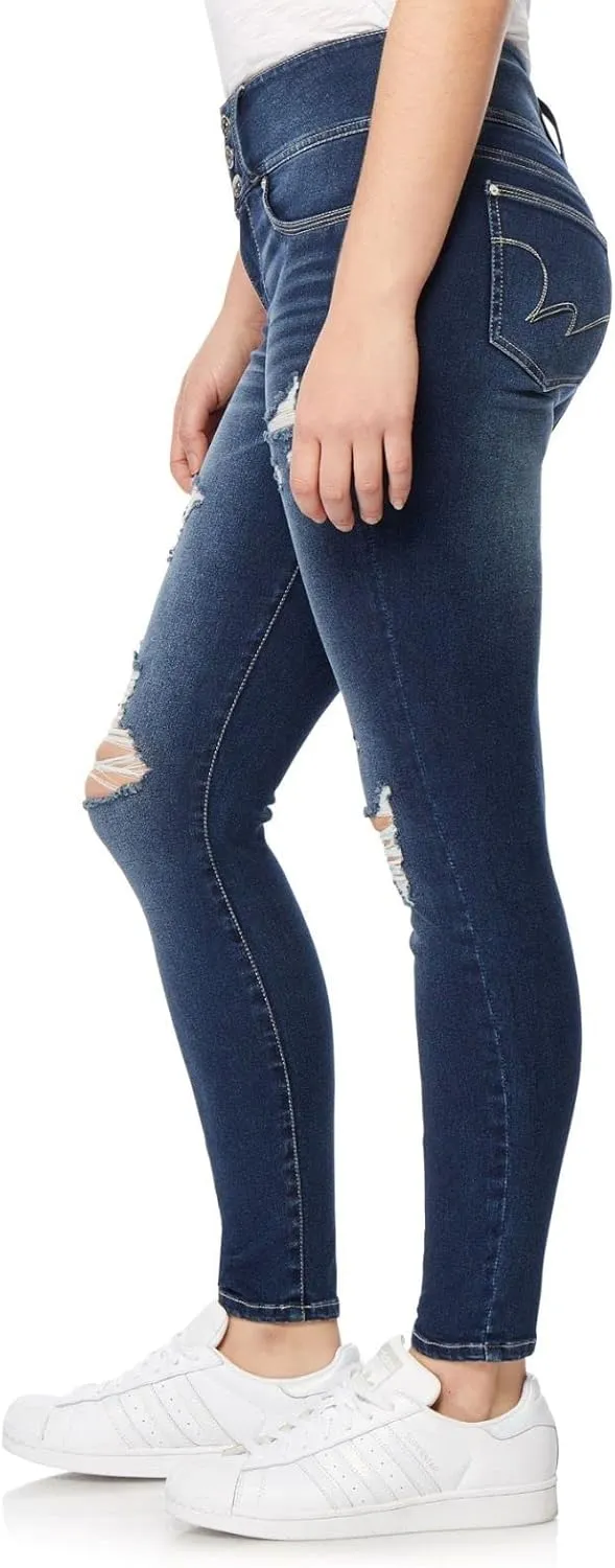 WallFlower Women's Sassy Skinny High-Rise Insta Soft Juniors Jeans (Standard and Plus)