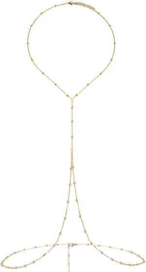 WANGGAO Stainless Steel Simple Chain Waist Body Chain For Women Beach Belly Accessories Body Jewelry