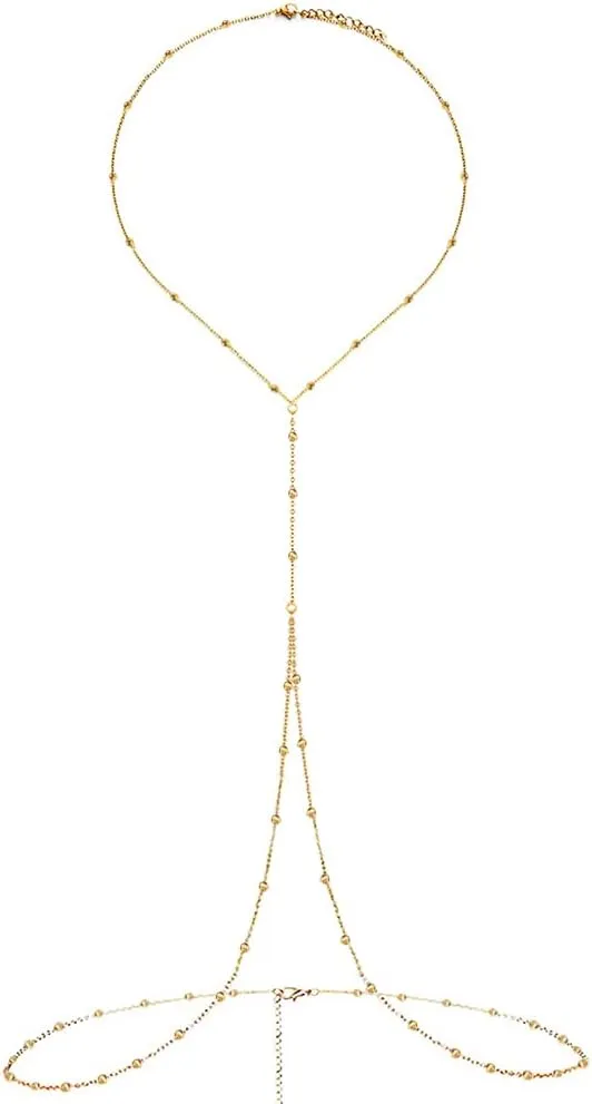 WANGGAO Stainless Steel Simple Chain Waist Body Chain For Women Beach Belly Accessories Body Jewelry
