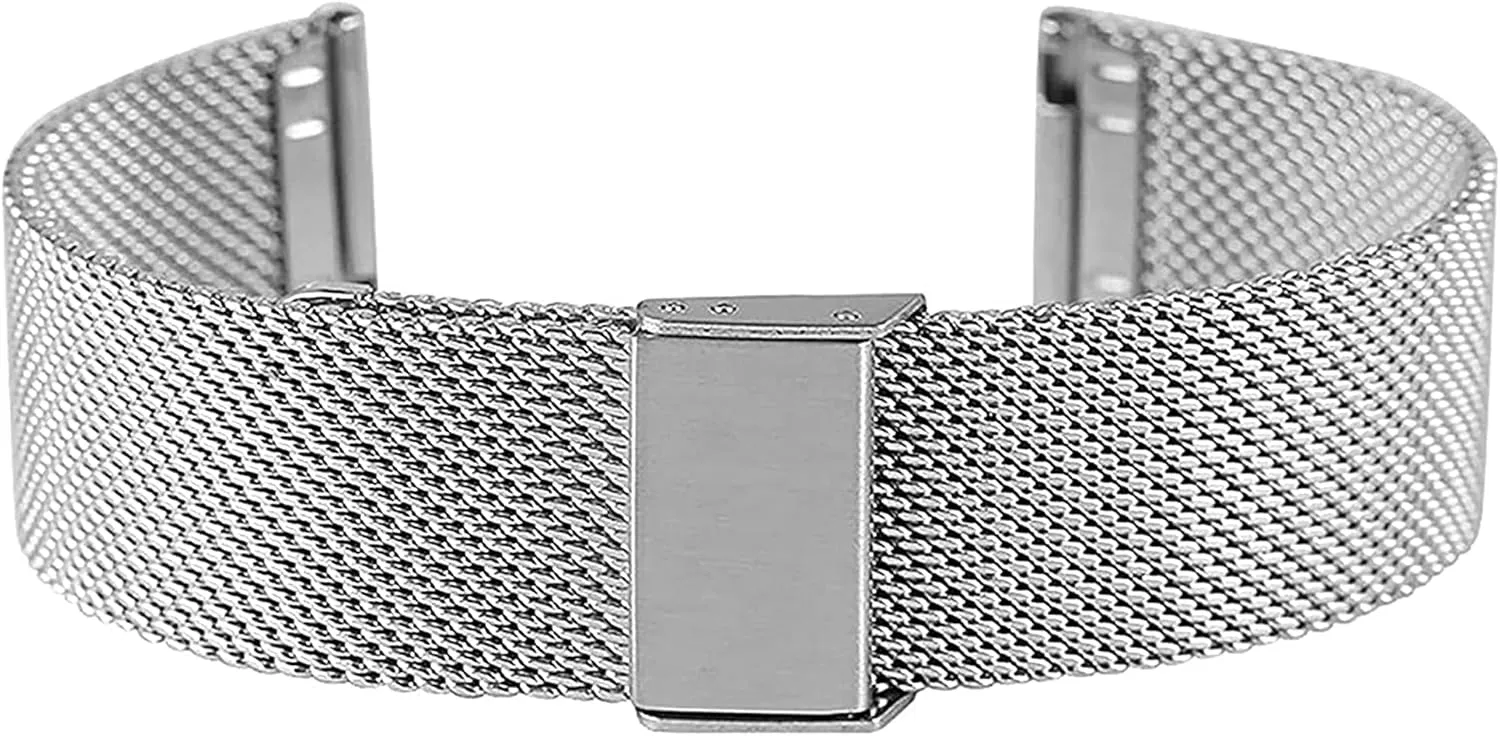 Watch Strap Stainless Steel mesh Strap 18mm 20mm 22mm 24mm Strap with Hook Buckle Replaceable Watch Strap Bracelet