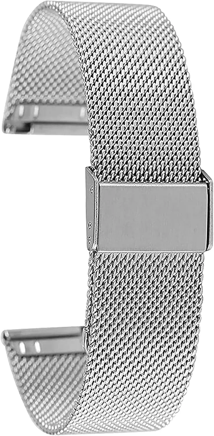 Watch Strap Stainless Steel mesh Strap 18mm 20mm 22mm 24mm Strap with Hook Buckle Replaceable Watch Strap Bracelet