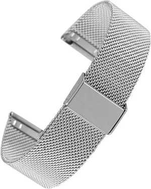 Watch Strap Stainless Steel mesh Strap 18mm 20mm 22mm 24mm Strap with Hook Buckle Replaceable Watch Strap Bracelet