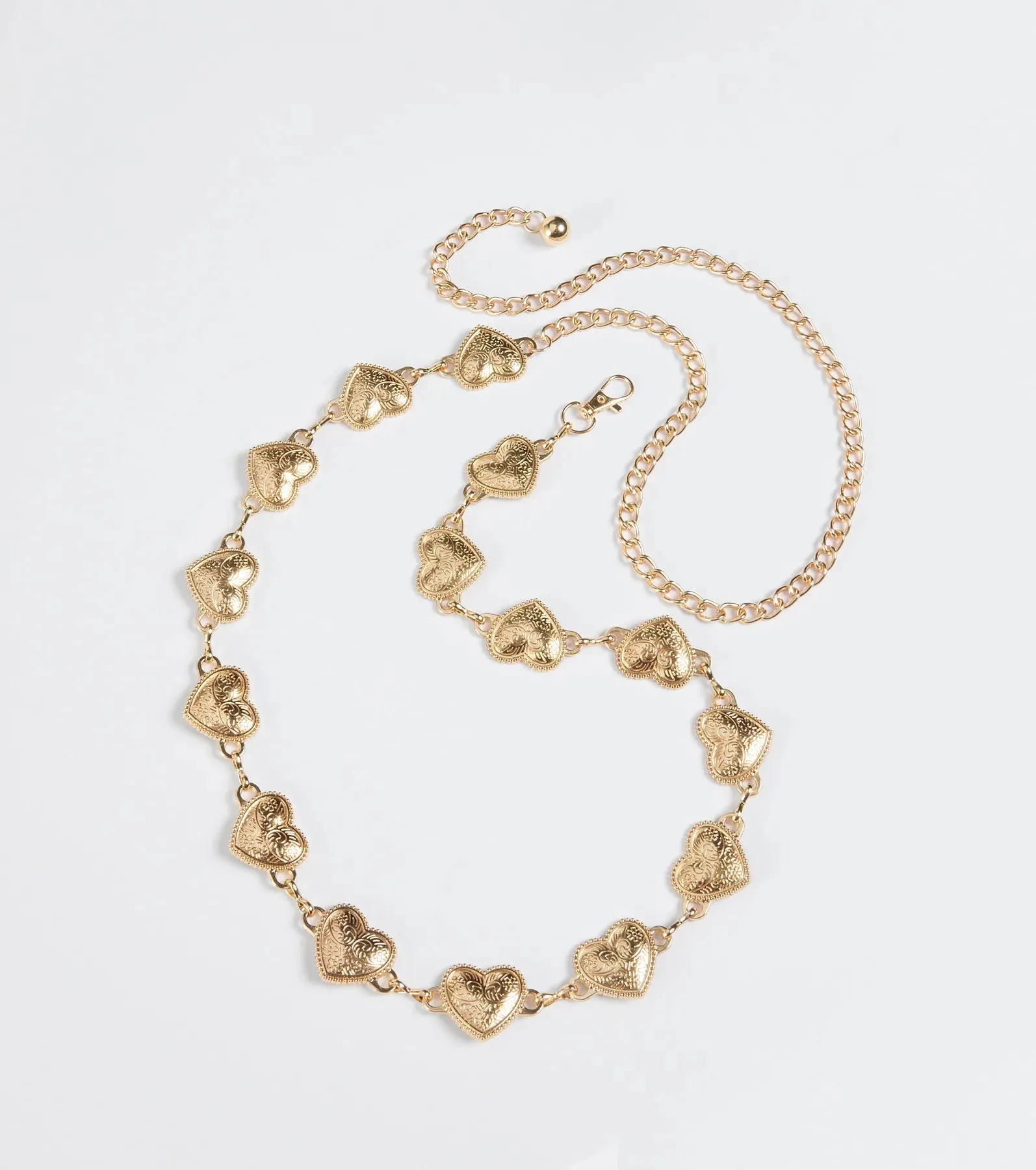 Western Cutie Concho Heart Chain Belt