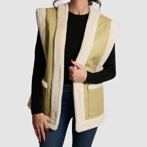 WeWoreWhat Faux Leather/Fur Reversible Vest