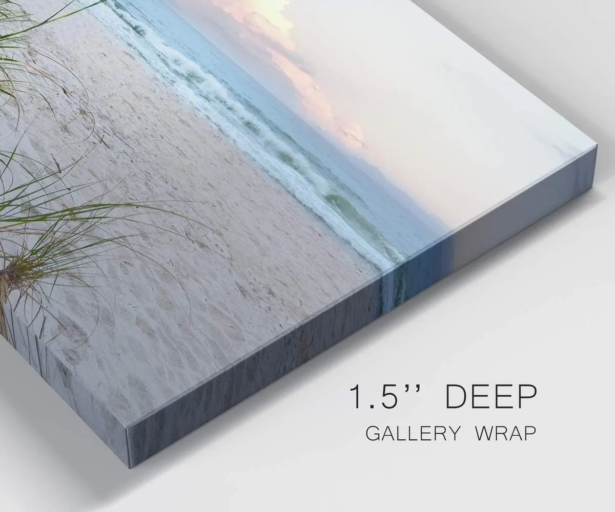 Wexford Home Landscape Wall Art Gallery Wrapped Canvas Ocean Beach Animal Picture Modern Artwork Decoration for Living Room Kitchen Bathroom Office, Ready to Hang, beach driftwood, 32x48