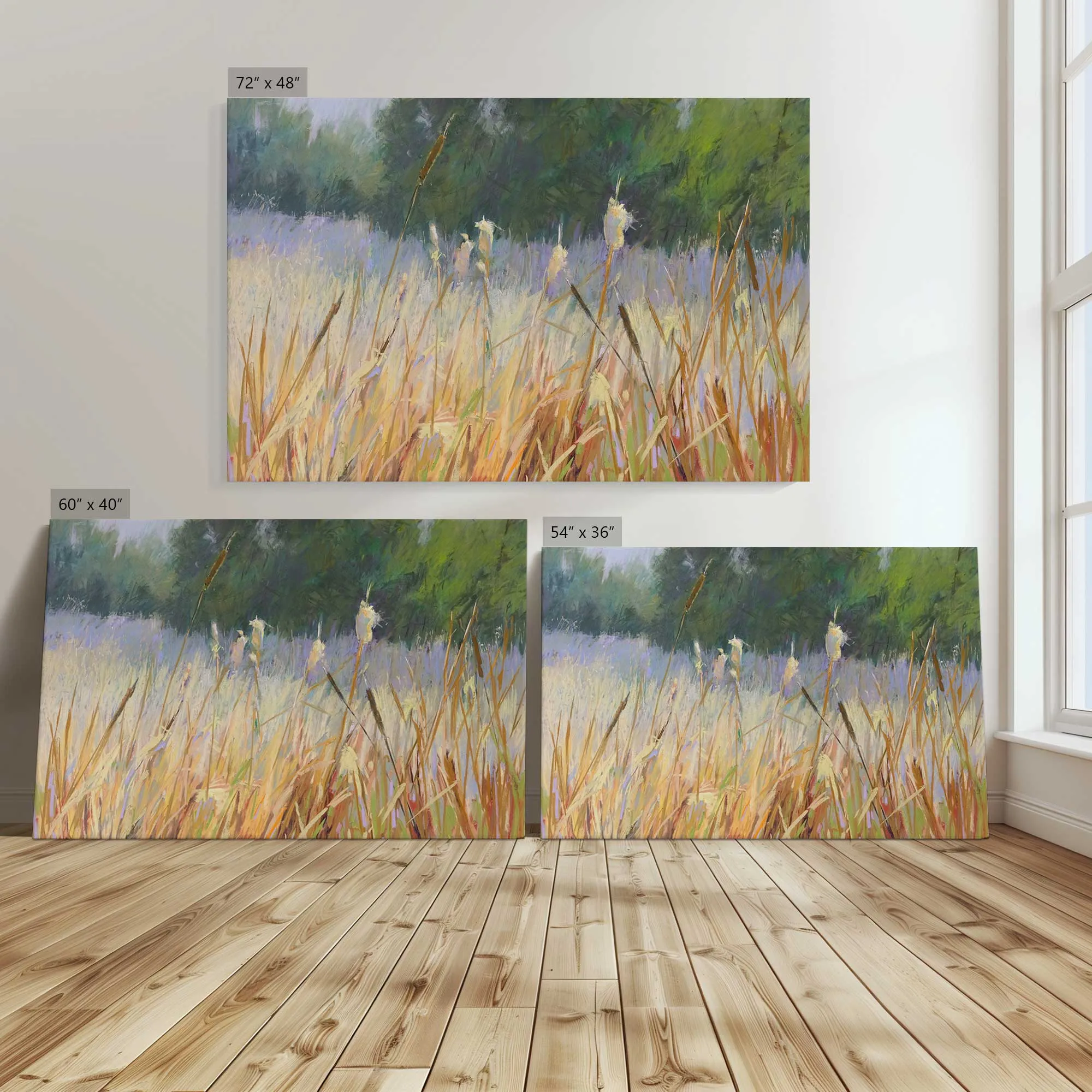 Whispering Reeds Large Canvas Print