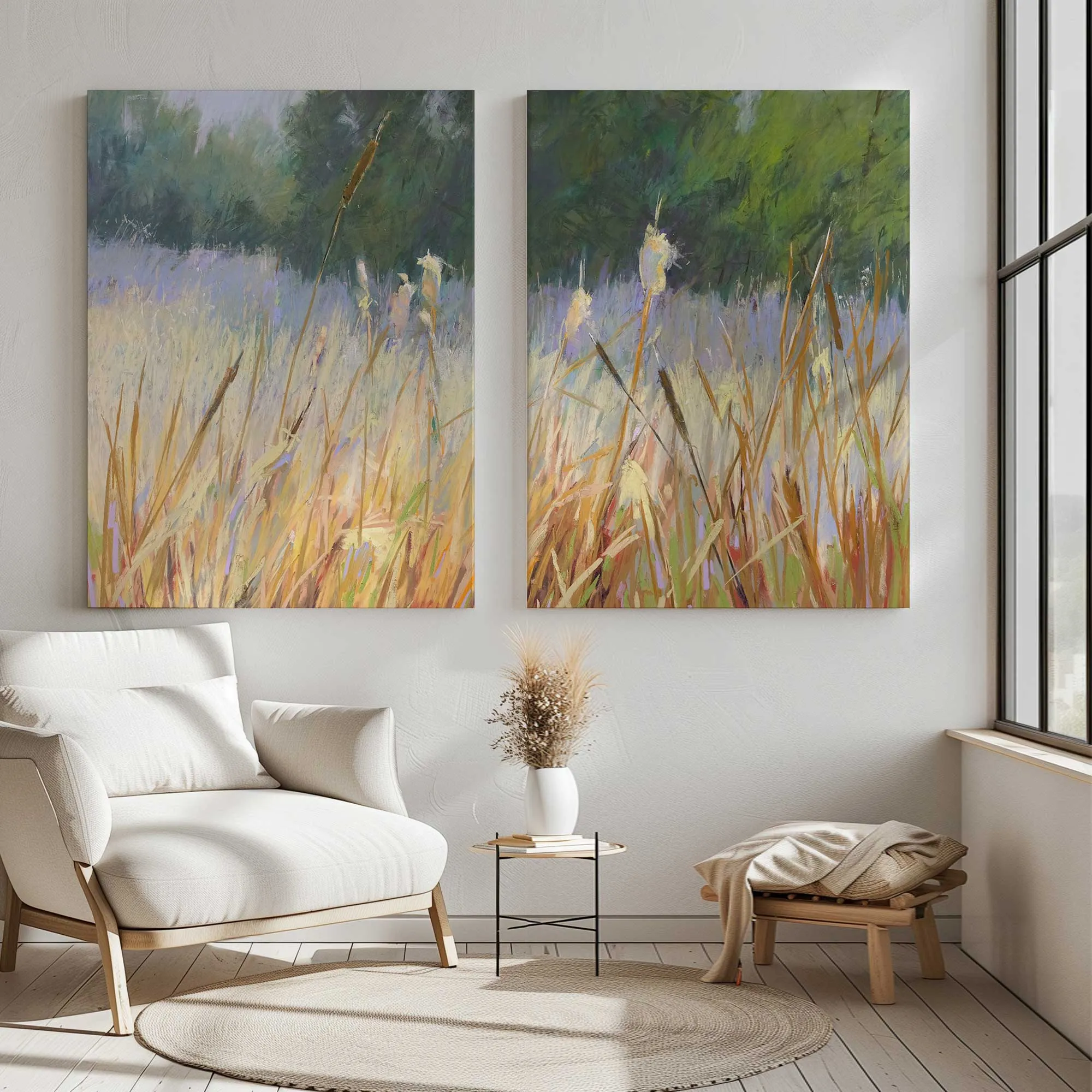 Whispering Reeds Large Canvas Print