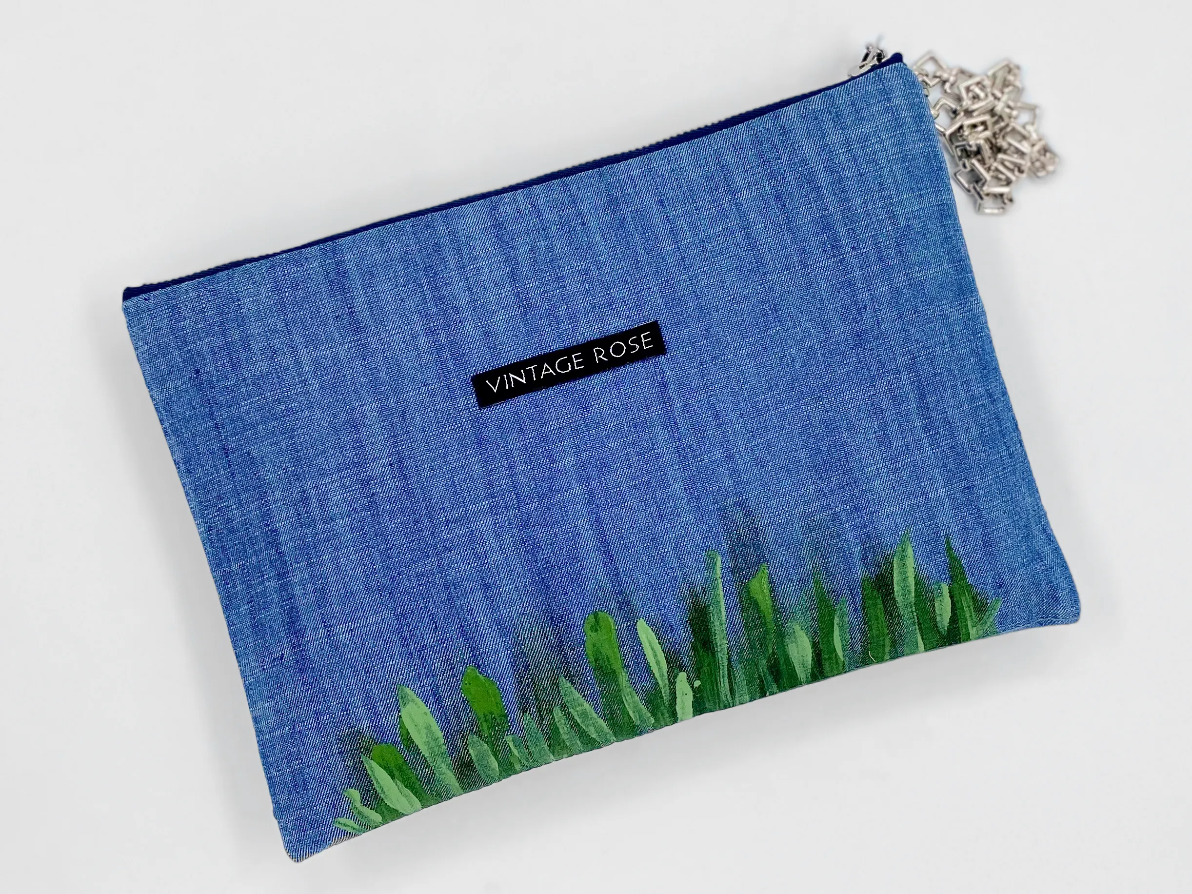 Willow Denim Clutch Bag