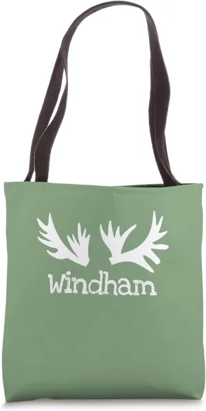 Windham Mountain Rustic Moose Antlers New York Wilderness Tote Bag