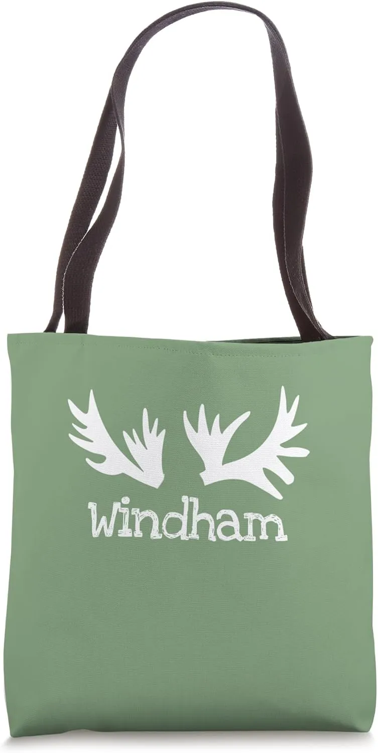 Windham Mountain Rustic Moose Antlers New York Wilderness Tote Bag