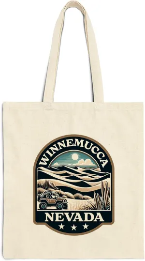 Winnemucca Nevada Cotton Tote Bag for Women Men Casual Tote Bag Cloth Canvas Shopping Bags with Handles Cute Bags Everyday Use 15" x 16" Aesthetic Gift ID44997