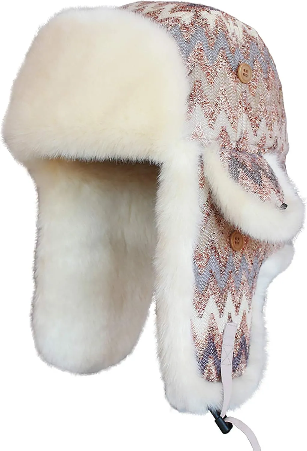 Winter Hats, Hat Women Knitting Aviator Hat Plus Velvet Wool Cap Faux Fur Trooper Trapper Hat Winter for Ski