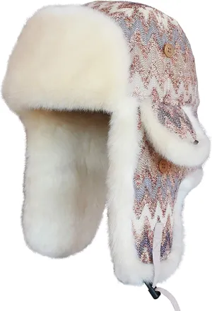 Winter Hats, Hat Women Knitting Aviator Hat Plus Velvet Wool Cap Faux Fur Trooper Trapper Hat Winter for Ski