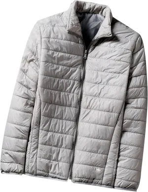 Winter Jackets for Men Lightweight Puffer Jacket Zip Up Padded Coat Outdoor Classic Warm Jacket Packable Bubble Coat