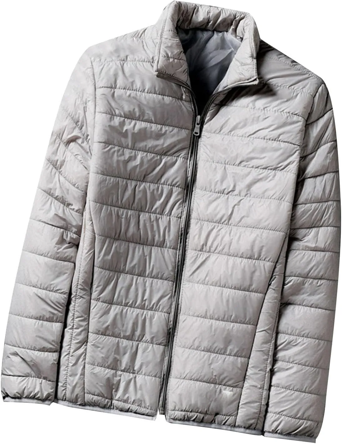 Winter Jackets for Men Lightweight Puffer Jacket Zip Up Padded Coat Outdoor Classic Warm Jacket Packable Bubble Coat