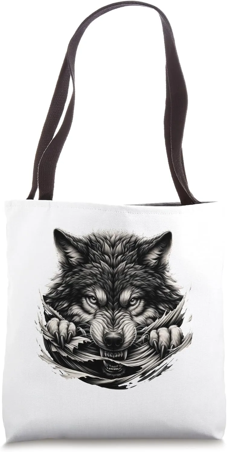 Wolf Ripping Breakthrough Spirit Tote Bag