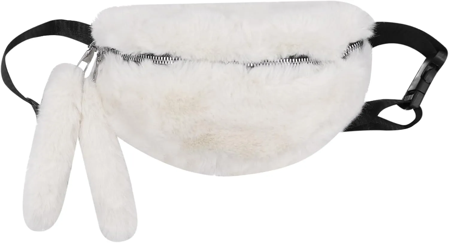 Women Girls Faux Fur Fanny Pack Fashion Plush Waist Pack Winter Belt Bum Bag Coin Phone Pouch Crossbody Chest Bag