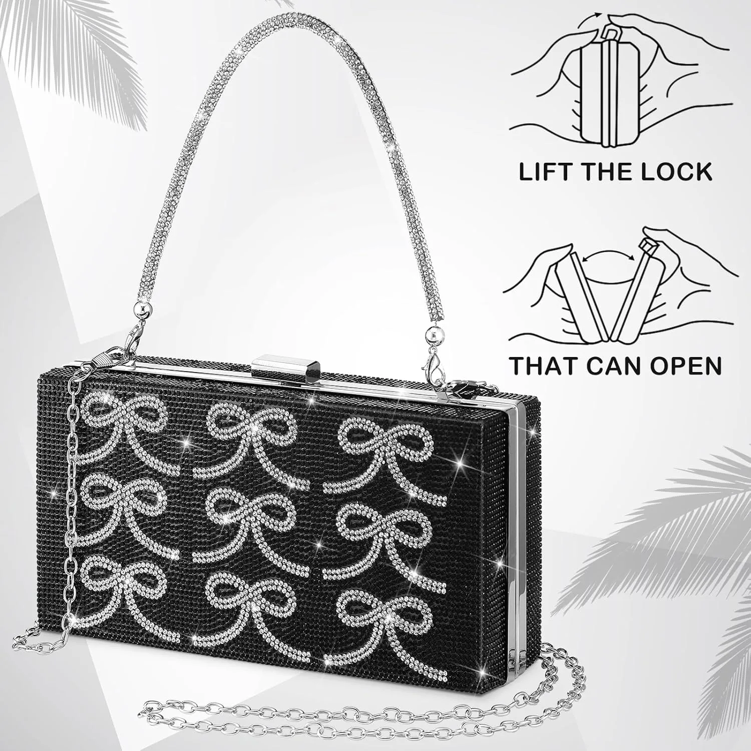 Women Poker Card Evening Clutch Rhinestone Purse Casino Vegas Novelty Purse Queen Hearts Bags Playing Cards Gift