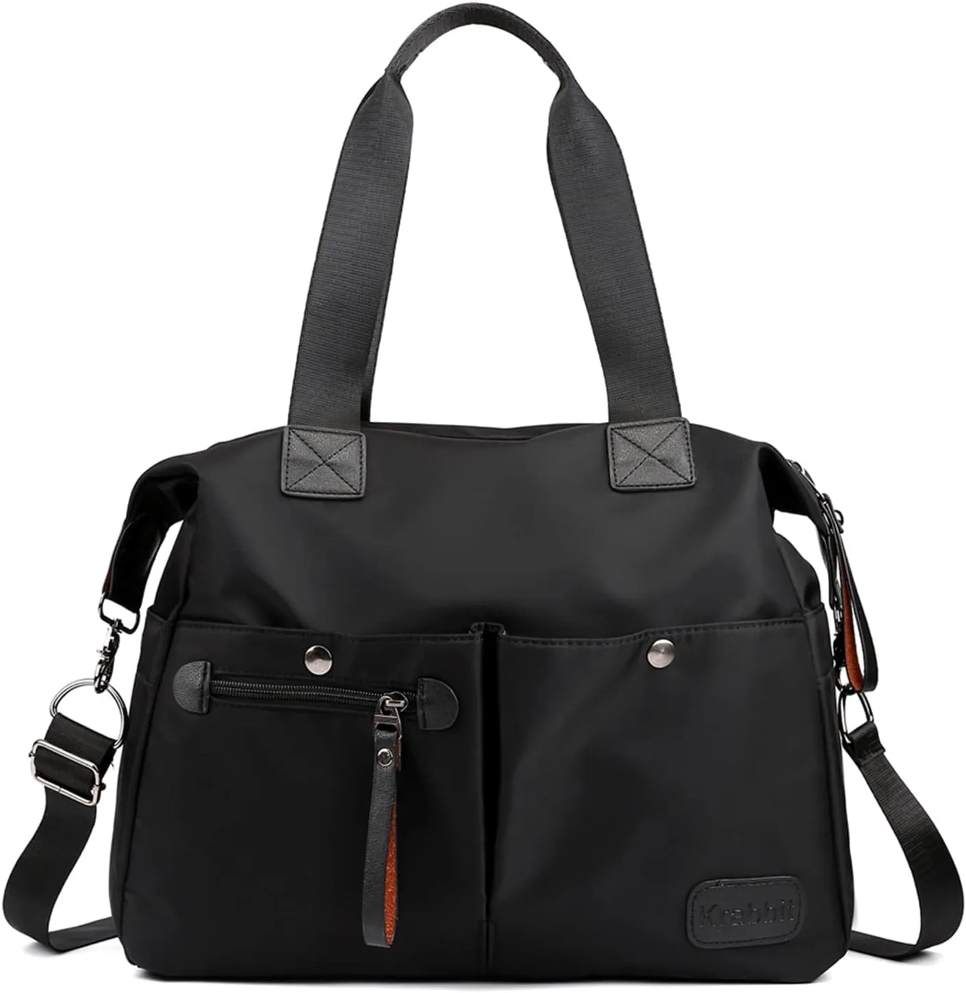 Women Shoulder Bag Nylon Handbag Casual Top Handle Bag Multi Pocket Crossbody Bag
