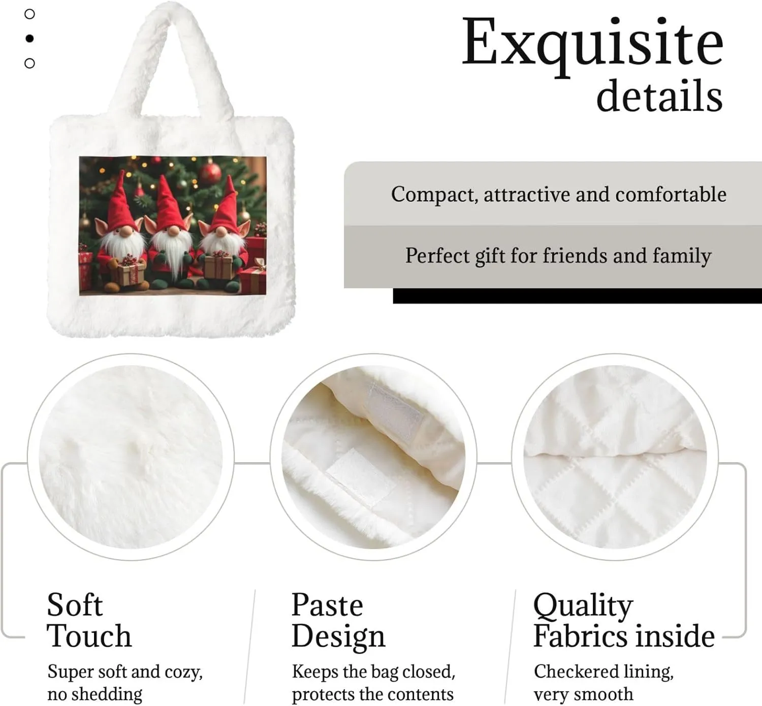 Women Shoulder Clutch Purse Bag Fluffy Fuzzy Faux Fur Cute Tote Handbag