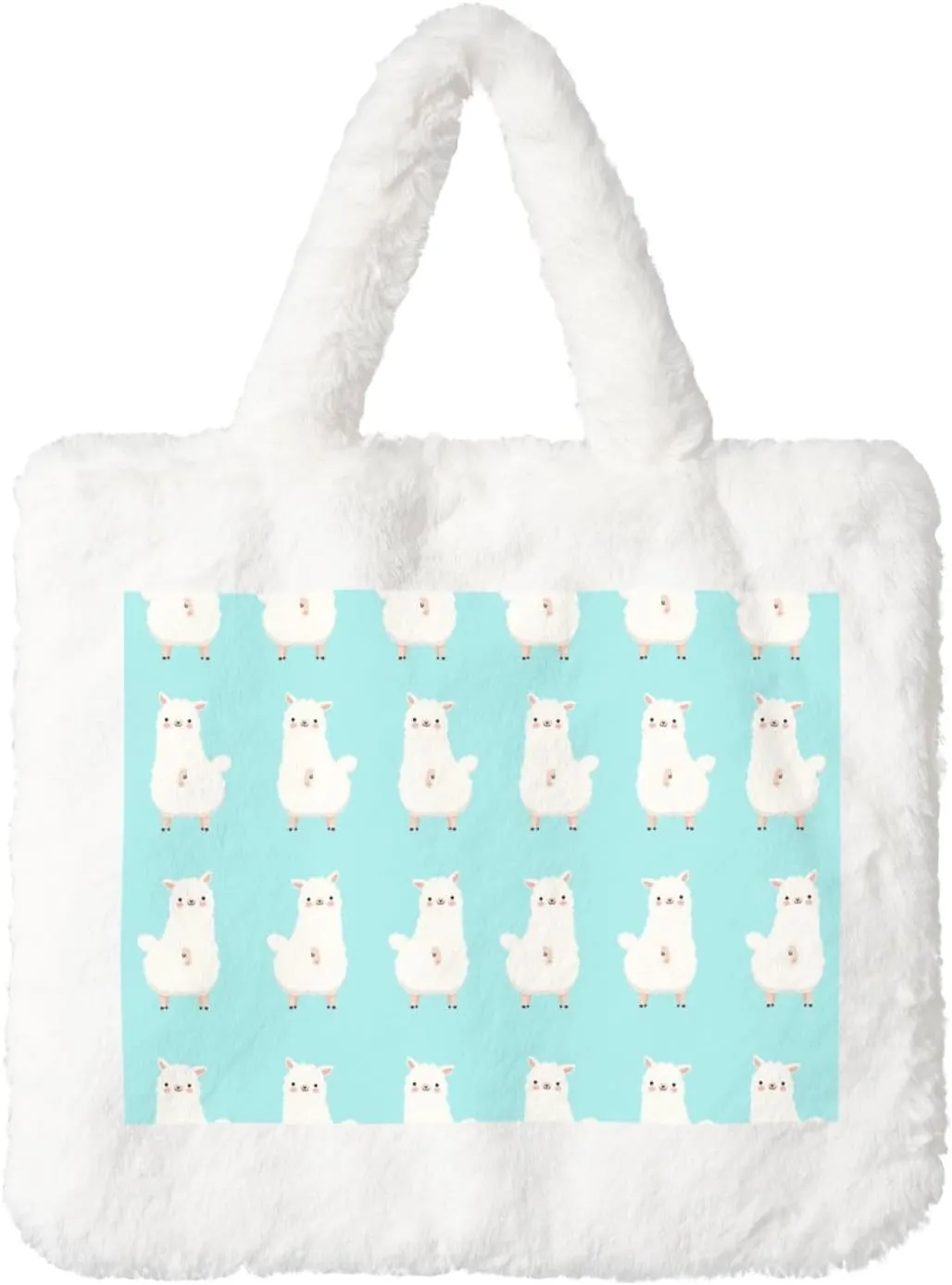 Women Shoulder Clutch Purse Bag Fluffy Fuzzy Faux Fur Cute Tote Handbag