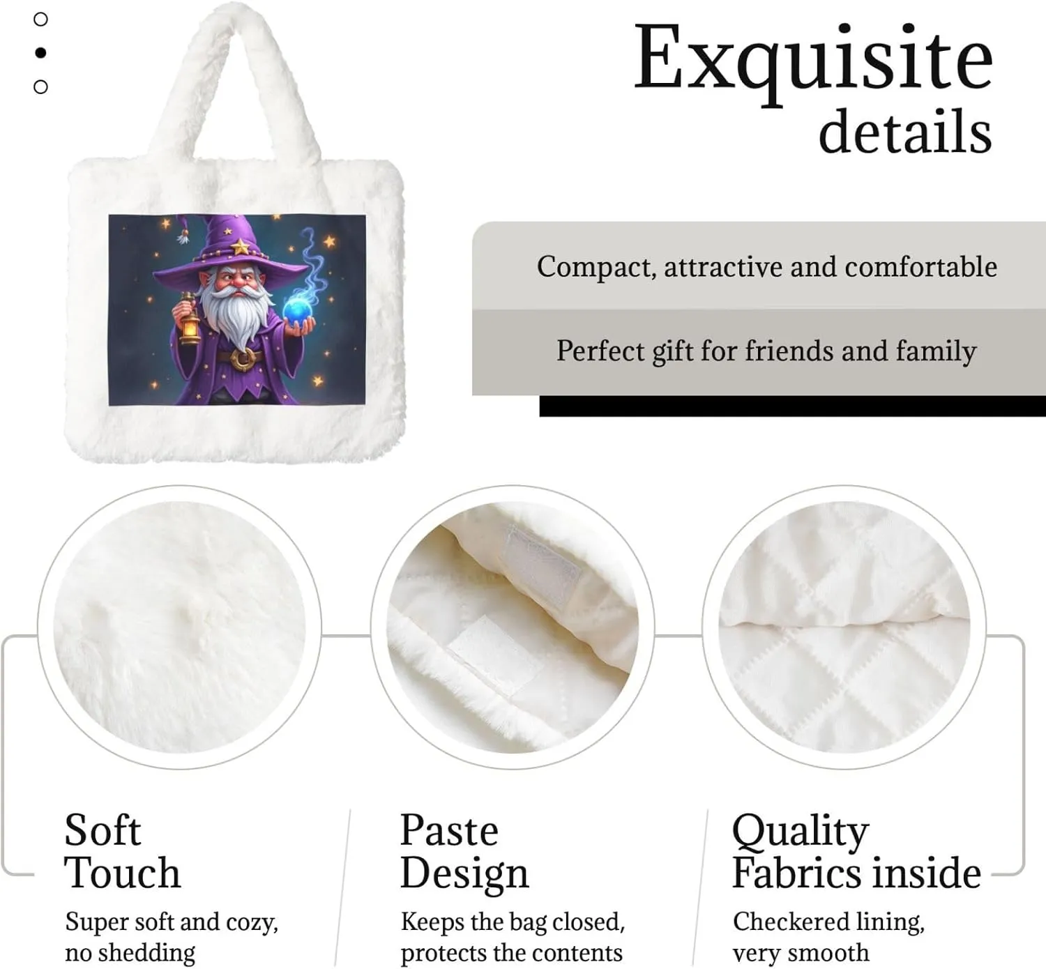 Women Shoulder Clutch Purse Bag Fluffy Fuzzy Faux Fur Cute Tote Handbag