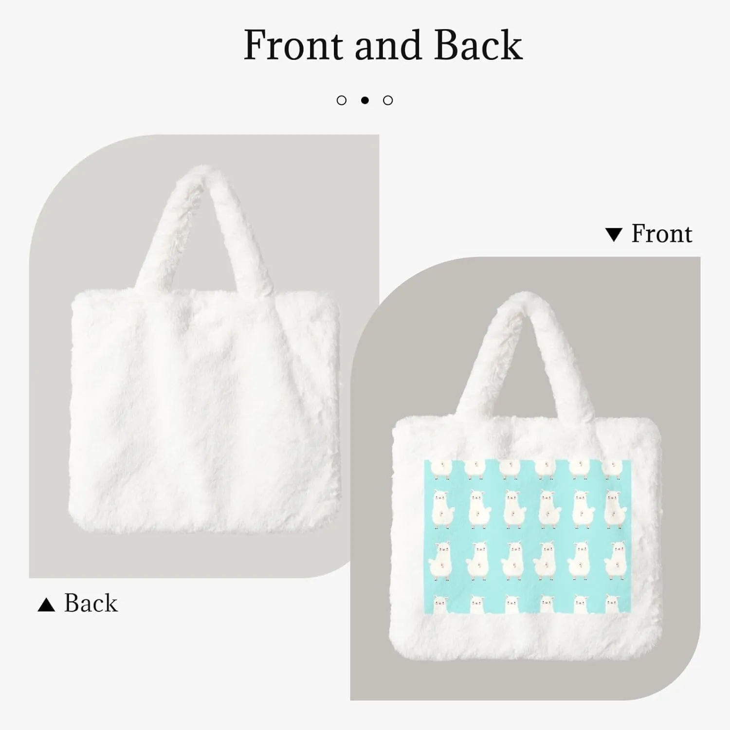Women Shoulder Clutch Purse Bag Fluffy Fuzzy Faux Fur Cute Tote Handbag