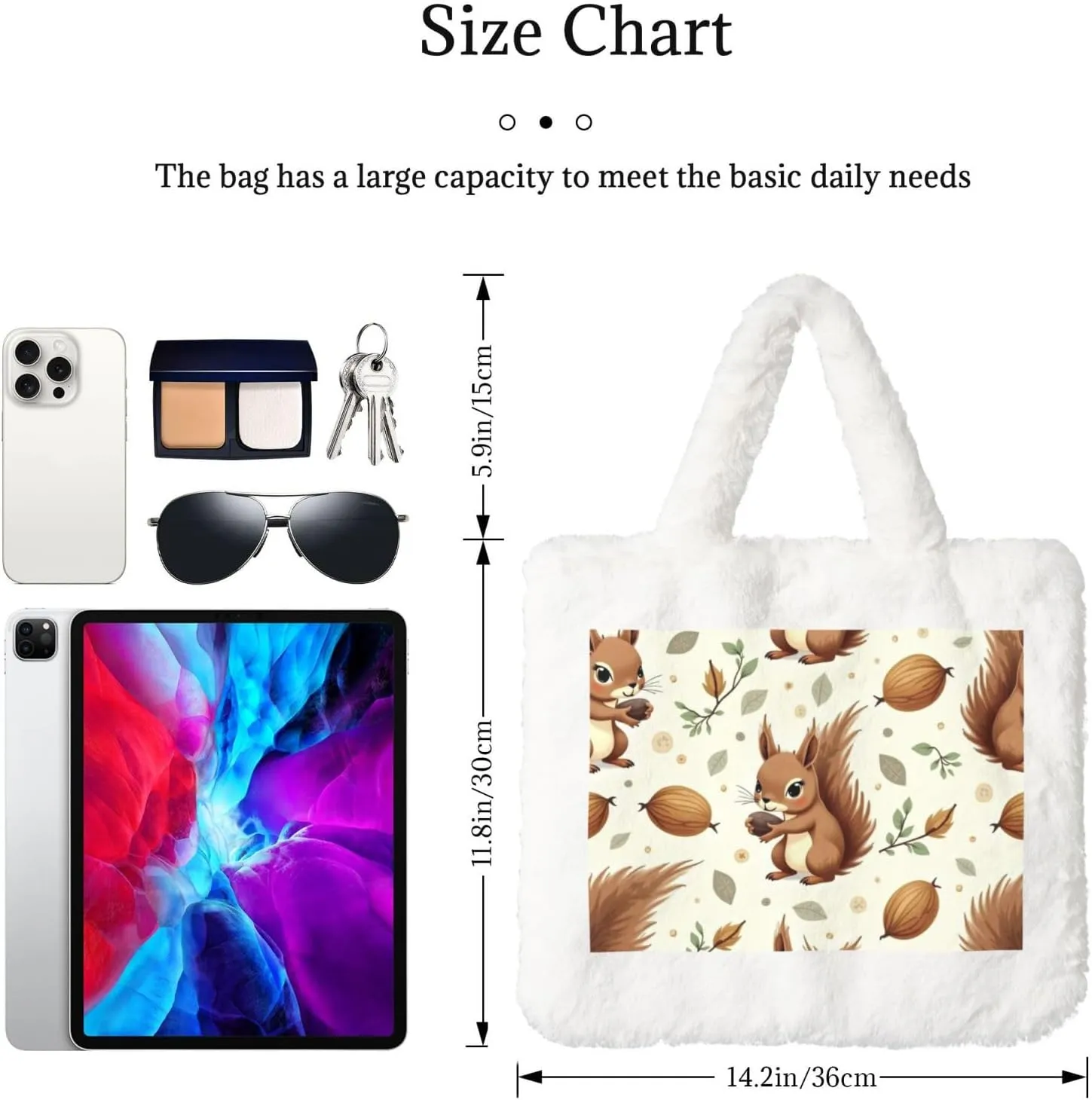 Women Shoulder Clutch Purse Bag Fluffy Fuzzy Faux Fur Cute Tote Handbag