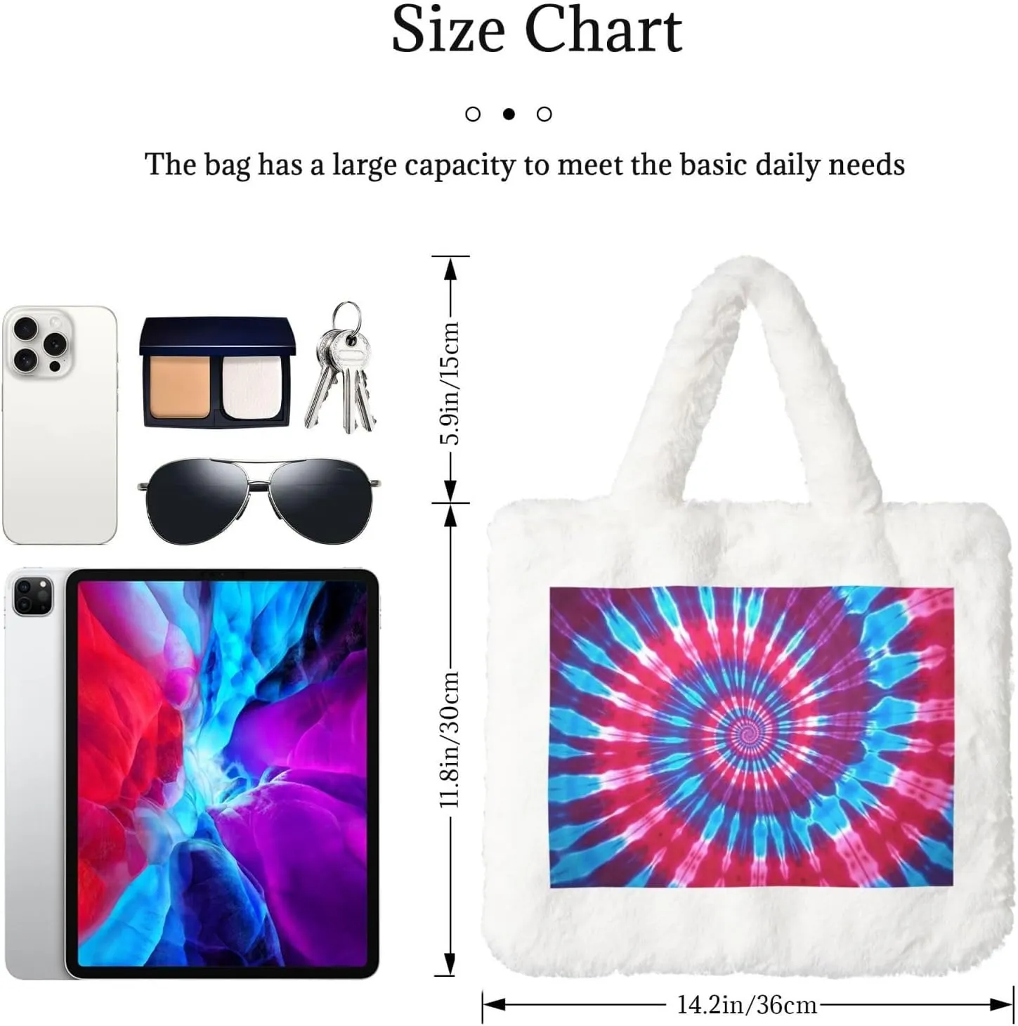 Women Tote Bag Fluffy Faux Fur Handbags Large Capacity Shopping Shoulder Bag Furry Clutch Handbag