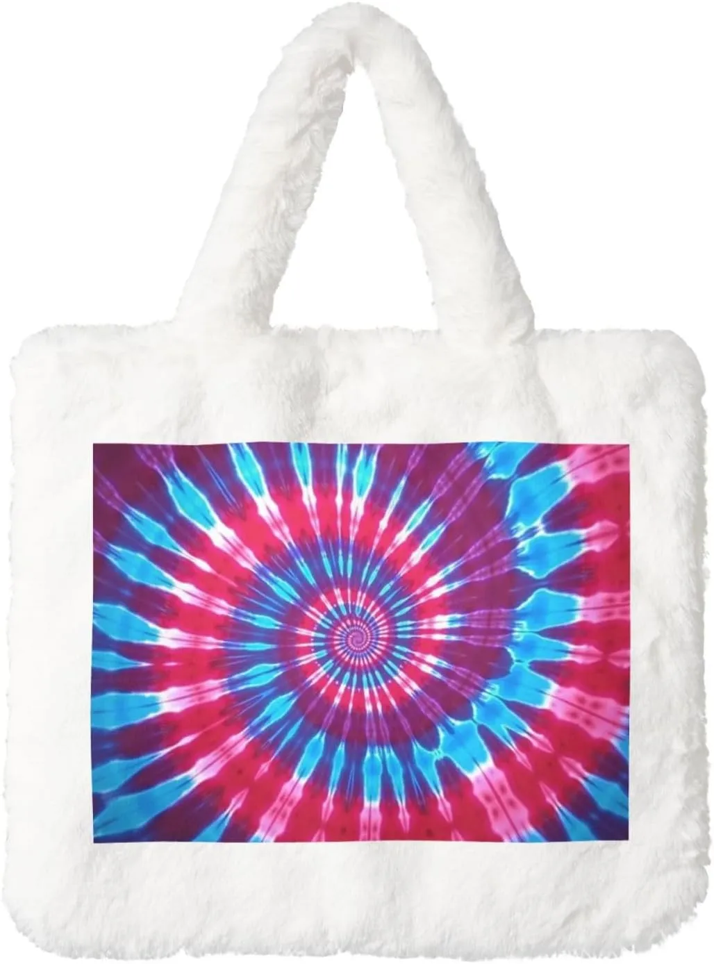 Women Tote Bag Fluffy Faux Fur Handbags Large Capacity Shopping Shoulder Bag Furry Clutch Handbag