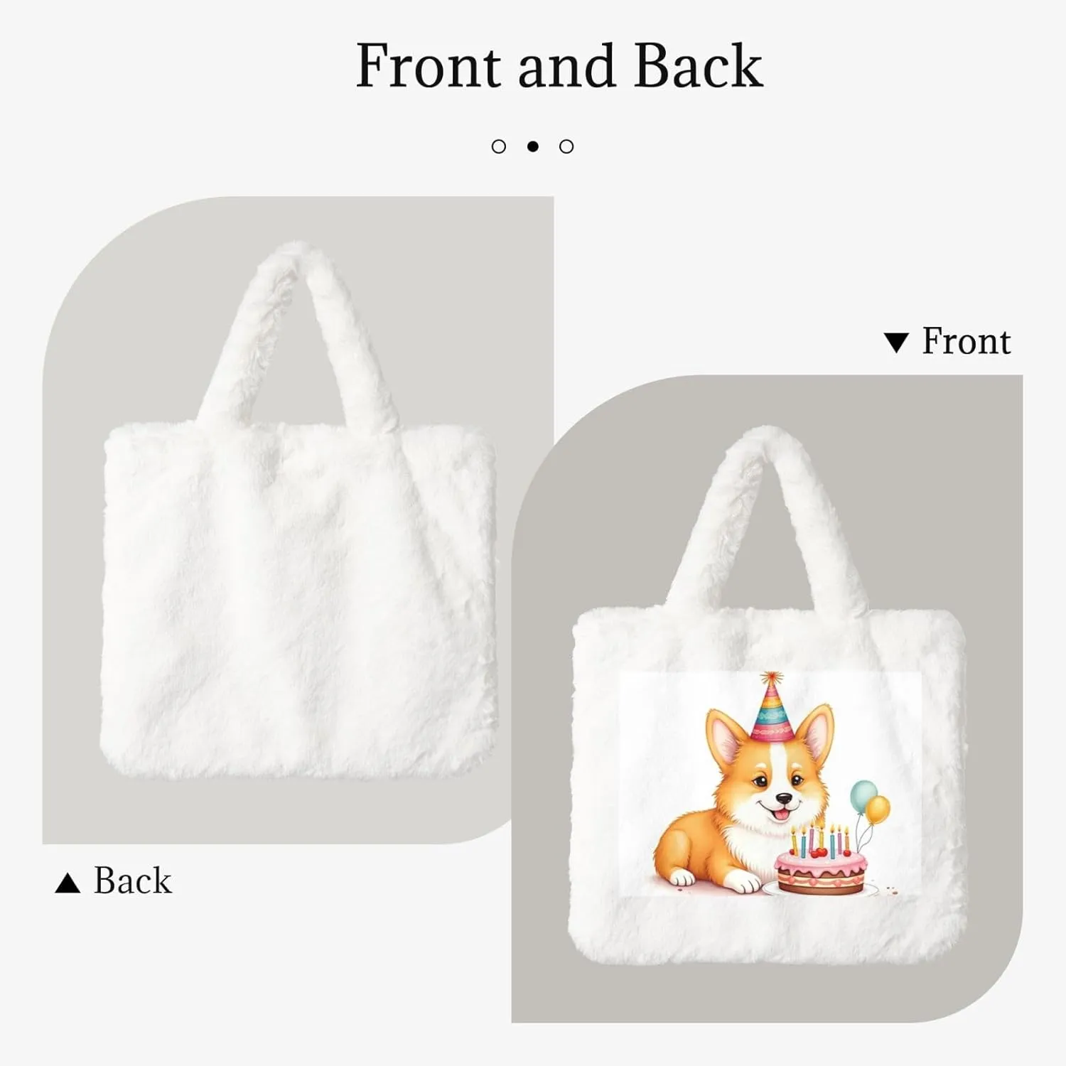 Women Tote Bag Fluffy Faux Fur Handbags Large Capacity Shopping Shoulder Bag Furry Clutch Handbag