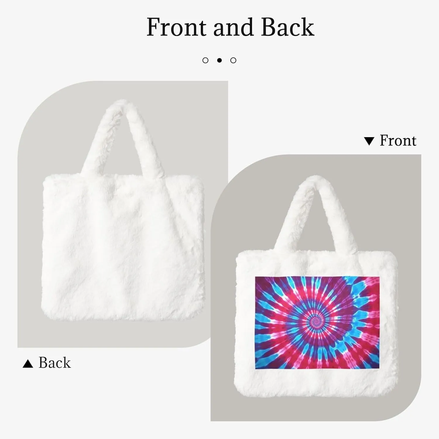 Women Tote Bag Fluffy Faux Fur Handbags Large Capacity Shopping Shoulder Bag Furry Clutch Handbag