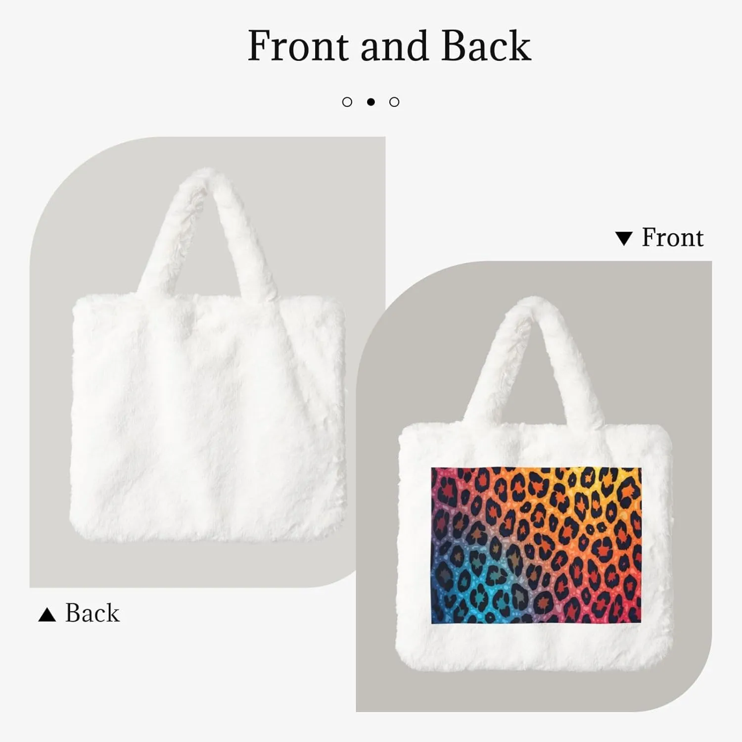 Women Tote Bag Fluffy Faux Fur Handbags Large Capacity Shopping Shoulder Bag Furry Clutch Handbag