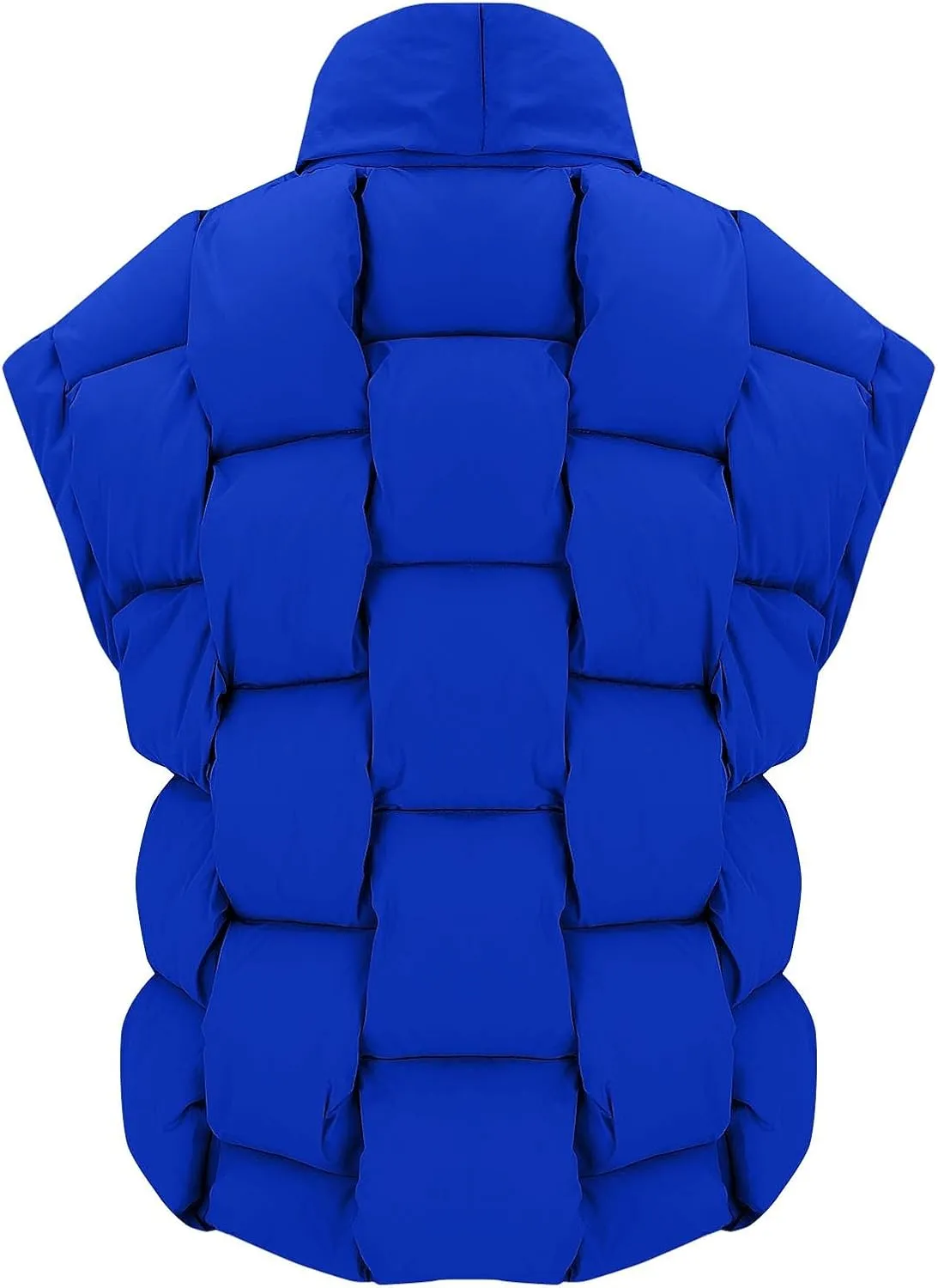 Women Winter Oversized Puffer Vest Sleeveless Jacket Zip Up Lightweight Stand Collar Insulated Padded Puffy Jackets Coat