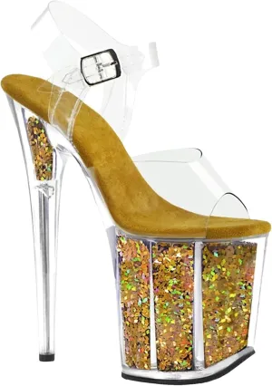 Women's 20cm PVC Pole Dance Sandals - Thin High Heels Summer Slip-On Shoes