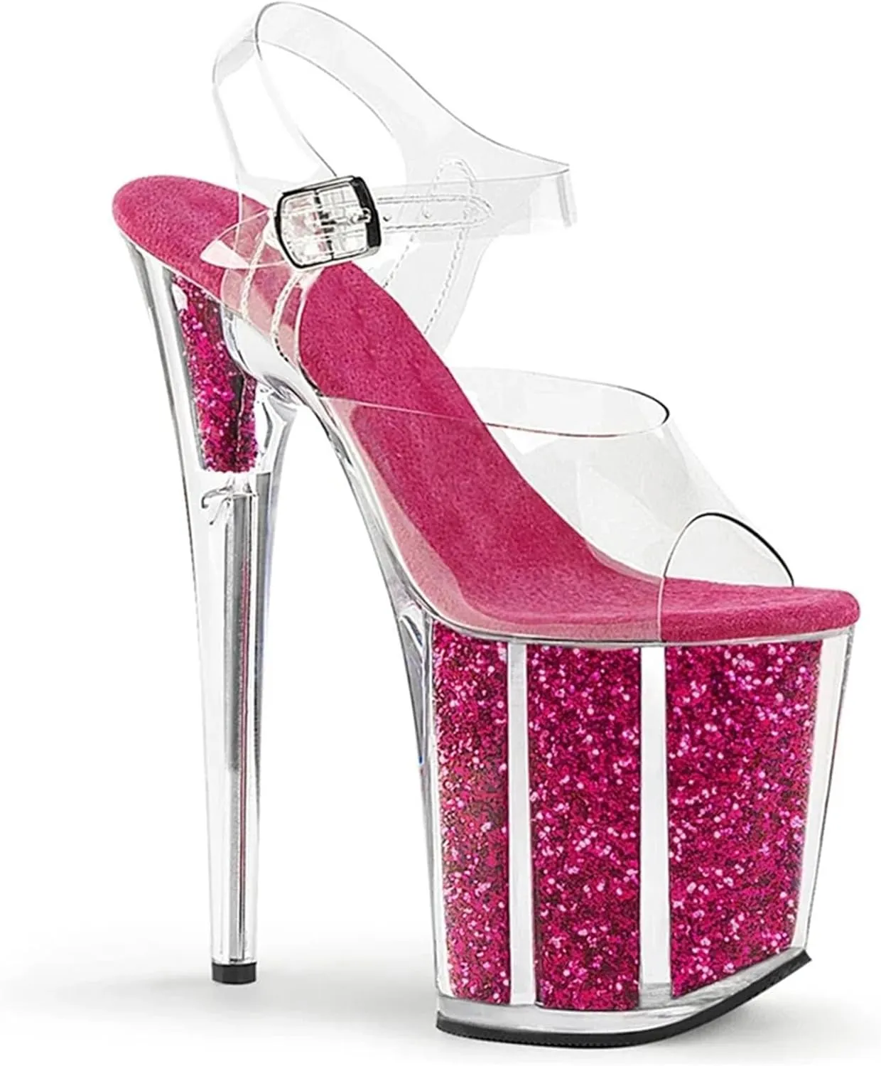 Women's 20cm PVC Pole Dance Sandals - Thin High Heels Summer Slip-On Shoes