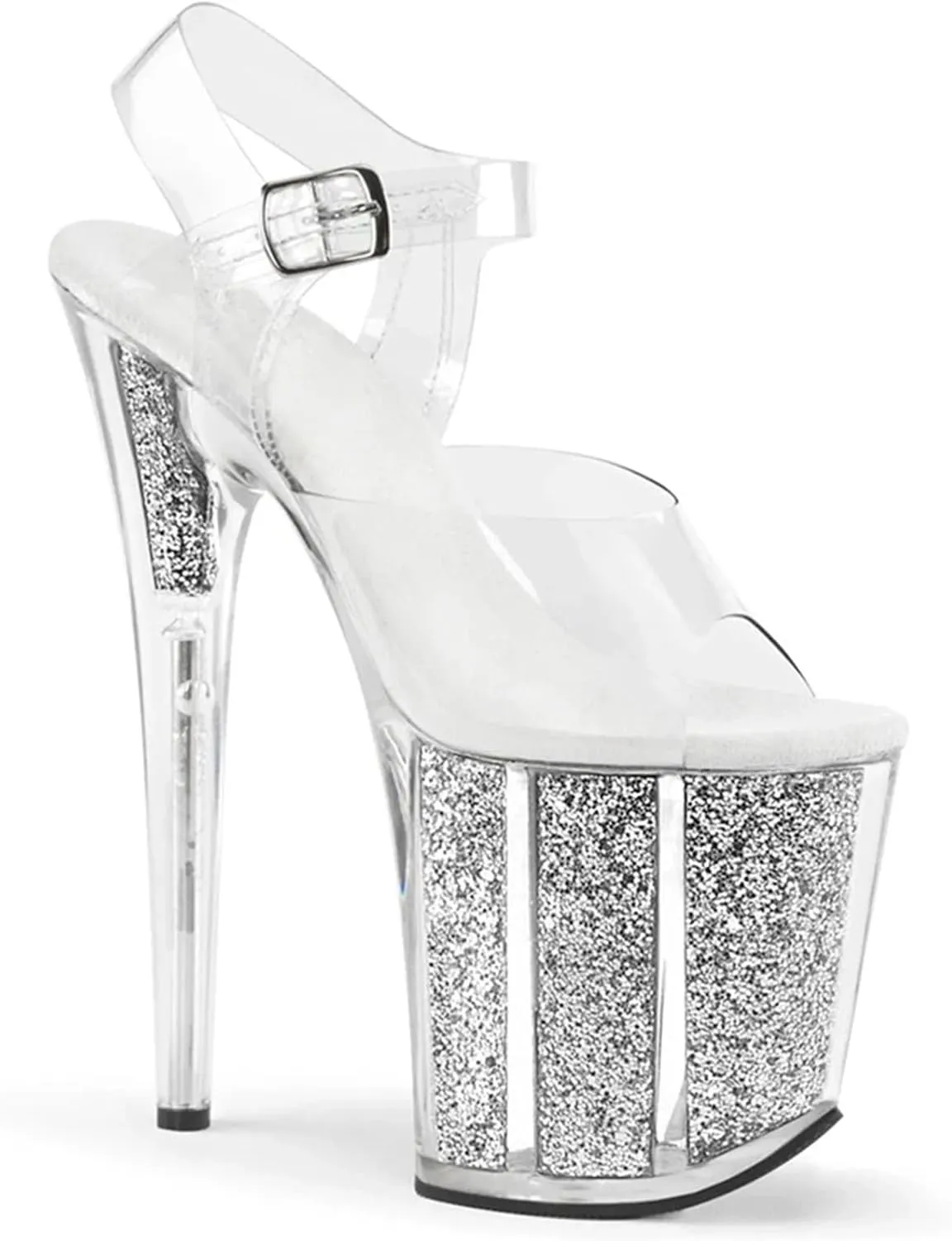 Women's 20cm PVC Pole Dance Sandals - Thin High Heels Summer Slip-On Shoes
