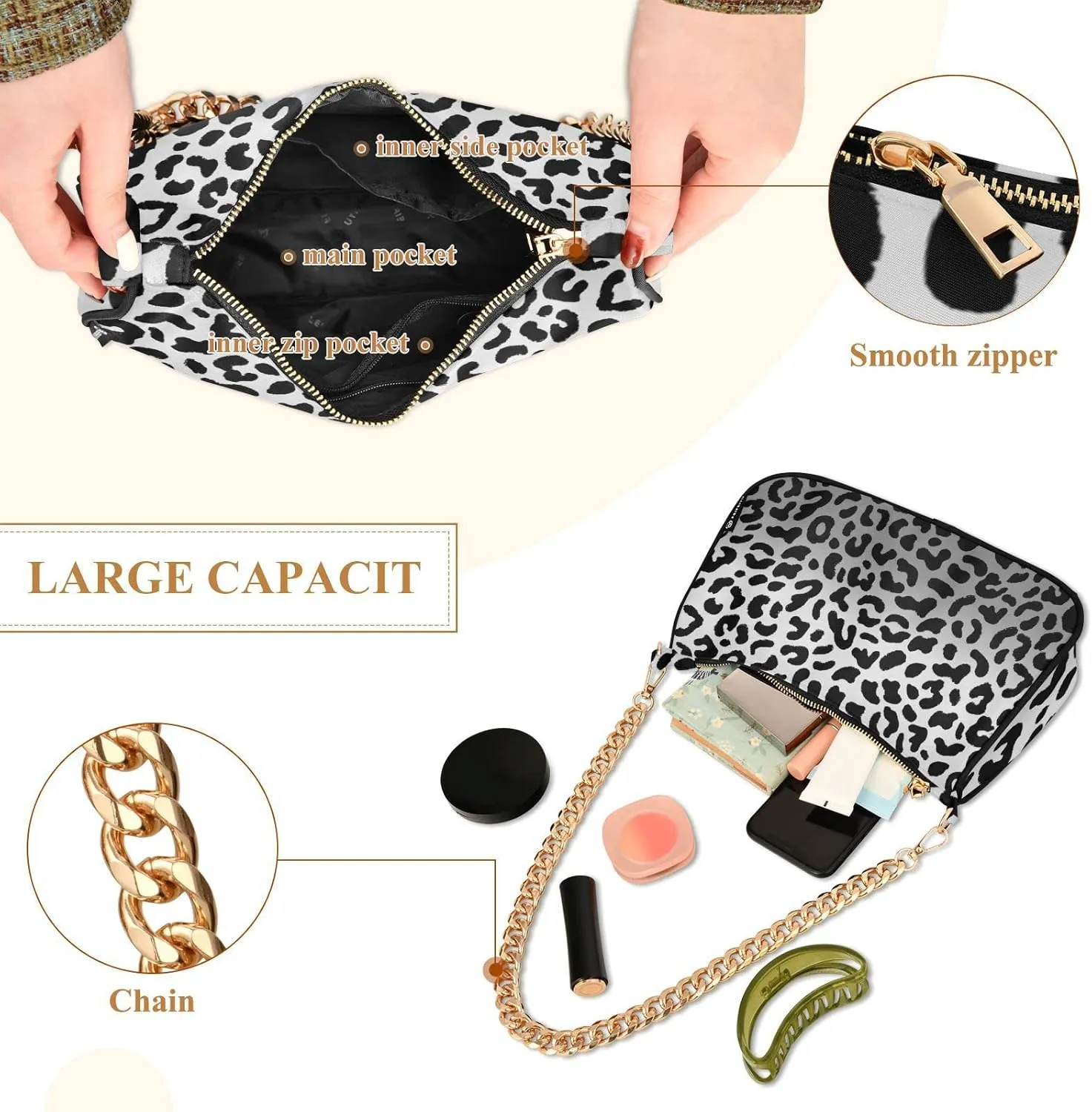 Women's Chain Bag, Shoulder Bag, Handbag Purse, Tote Bag, Fashion Underarm Bag