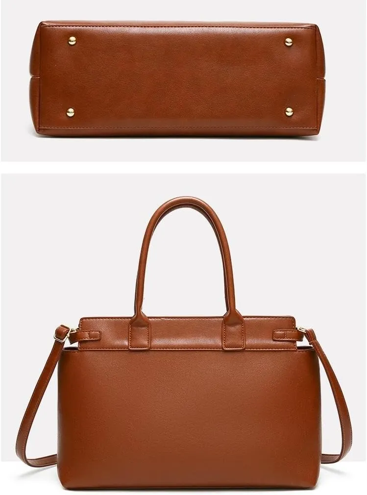 Women's Commuter Handbags Retro Shoulder Bags Tote Bag Magnetic Button Crossbody Bag Purses