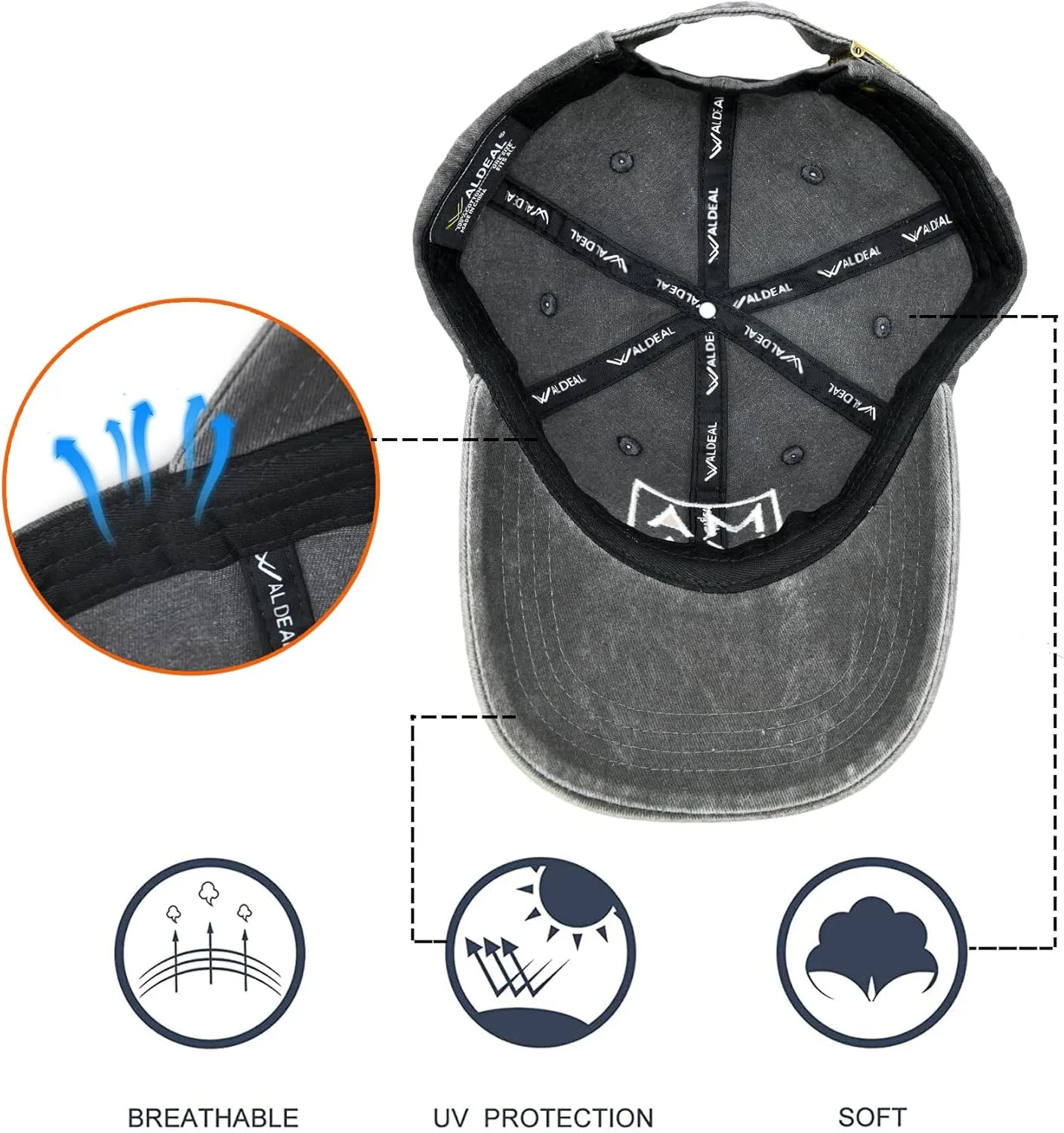Women's Embroidered Dog Mom Hat Adjustable Denim Baseball Cap