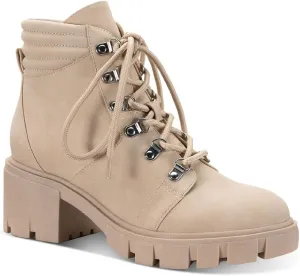 Womens Ruthee Faux Leather Round Toe Ankle Boots