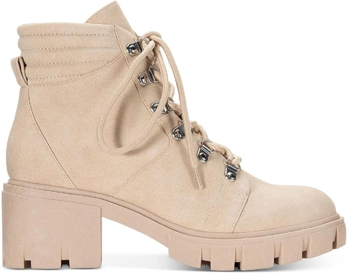 Womens Ruthee Faux Leather Round Toe Ankle Boots