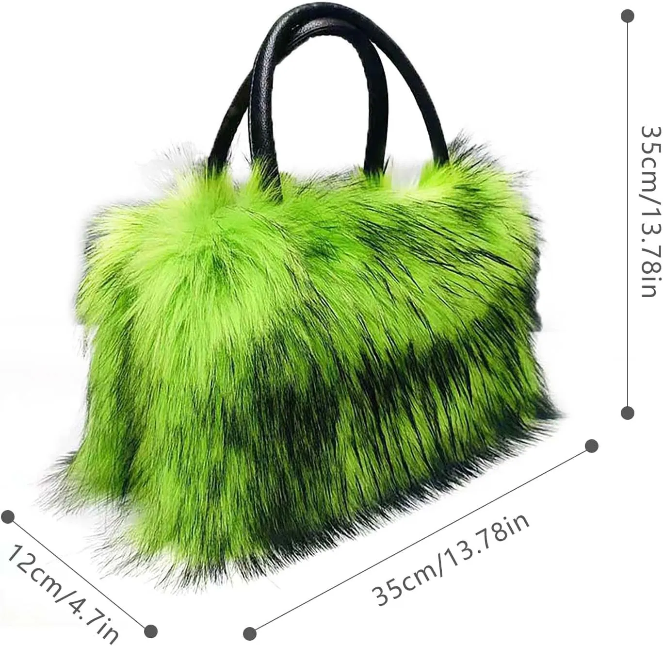 Women's Shoulder Handbags Faux Fur Tote Bag Fluffy Satchel Handbags for Women, Mom, Friend, Bridesmaids