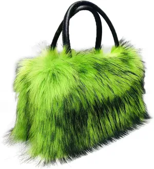 Women's Shoulder Handbags Faux Fur Tote Bag Fluffy Satchel Handbags for Women, Mom, Friend, Bridesmaids