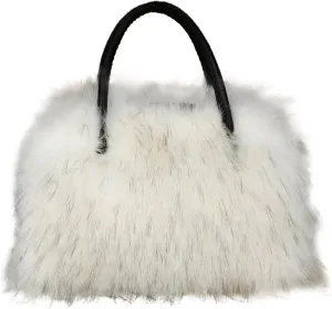Women's Shoulder Handbags Faux Fur Tote Bag Fluffy Satchel Handbags for Women, Mom, Friend, Bridesmaids