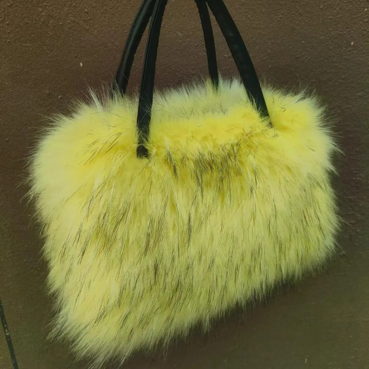 Women's Shoulder Handbags Faux Fur Tote Bag Fluffy Satchel Handbags for Women, Mom, Friend, Bridesmaids