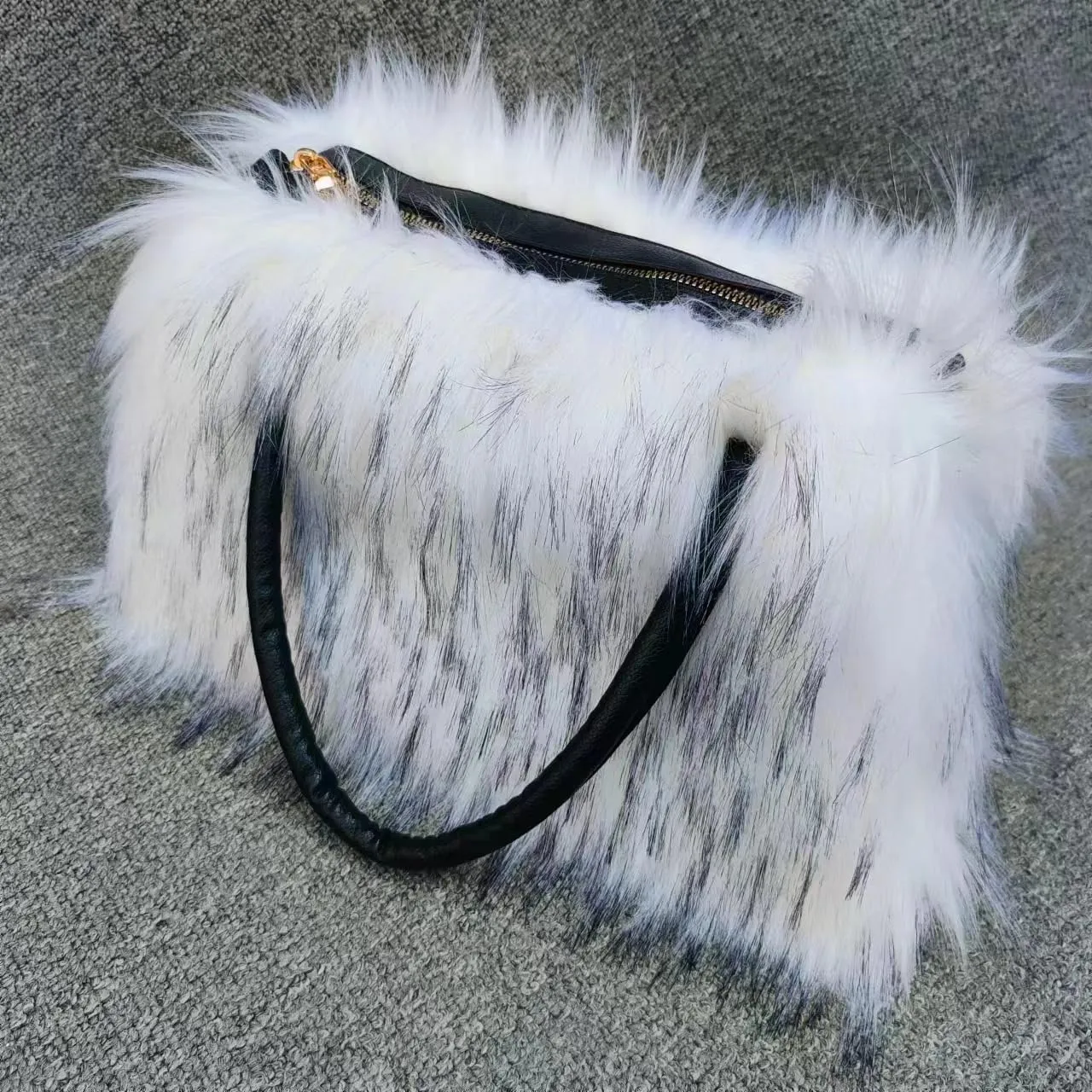 Women's Shoulder Handbags Faux Fur Tote Bag Fluffy Satchel Handbags for Women, Mom, Friend, Bridesmaids