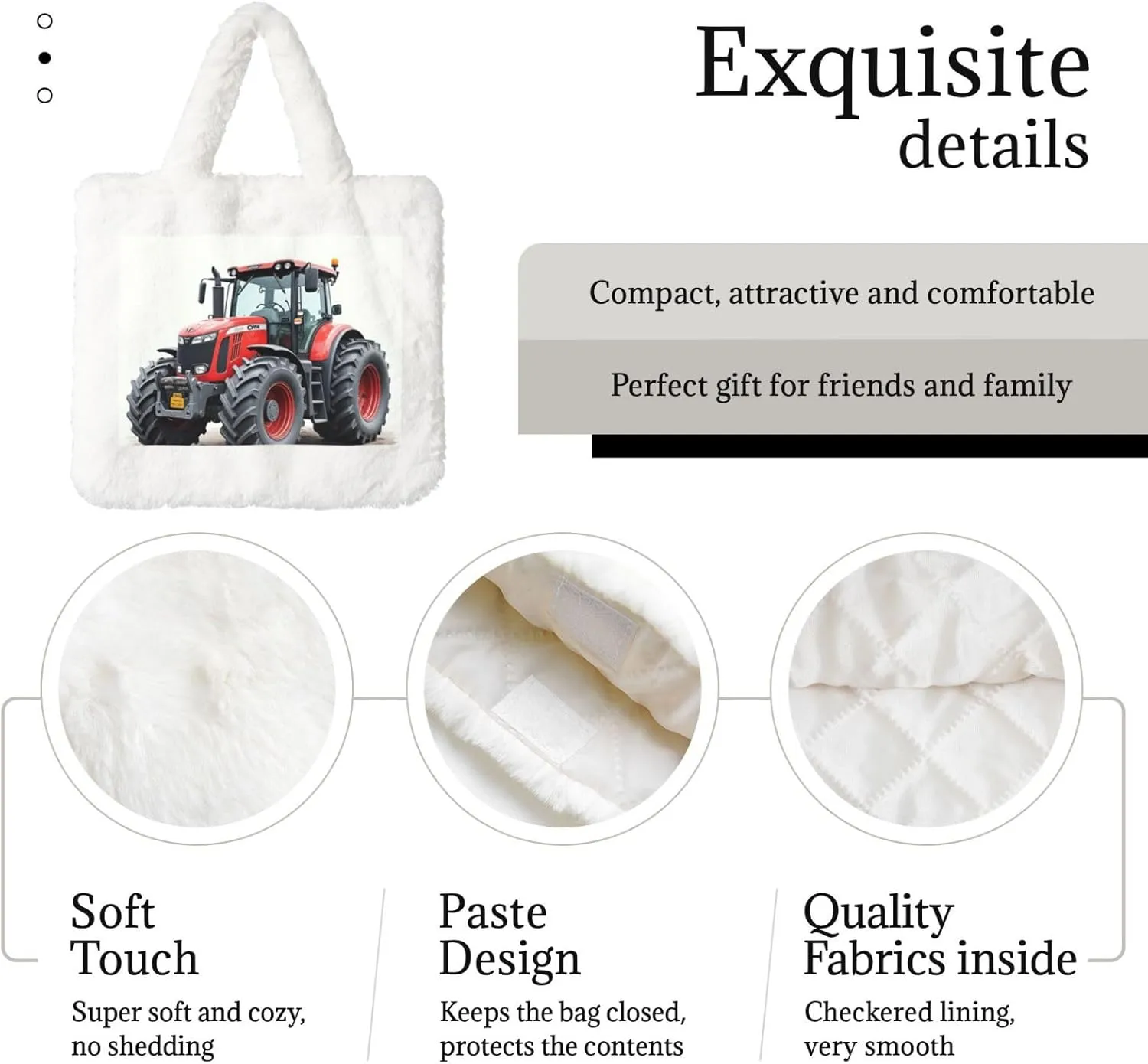 Women's Shoulder Handbags Fluffy Tote Bag Fashion Shoulder Bag for Women